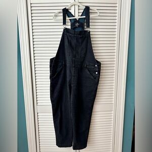 Black Denim Overalls